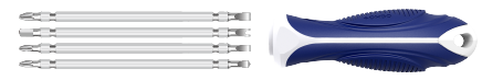 5 in 1 Screwdriver Set with 4 Shafts